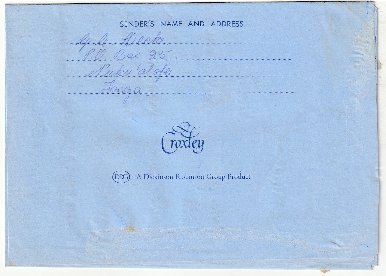 Tonga - Aerogramme (Croxley)