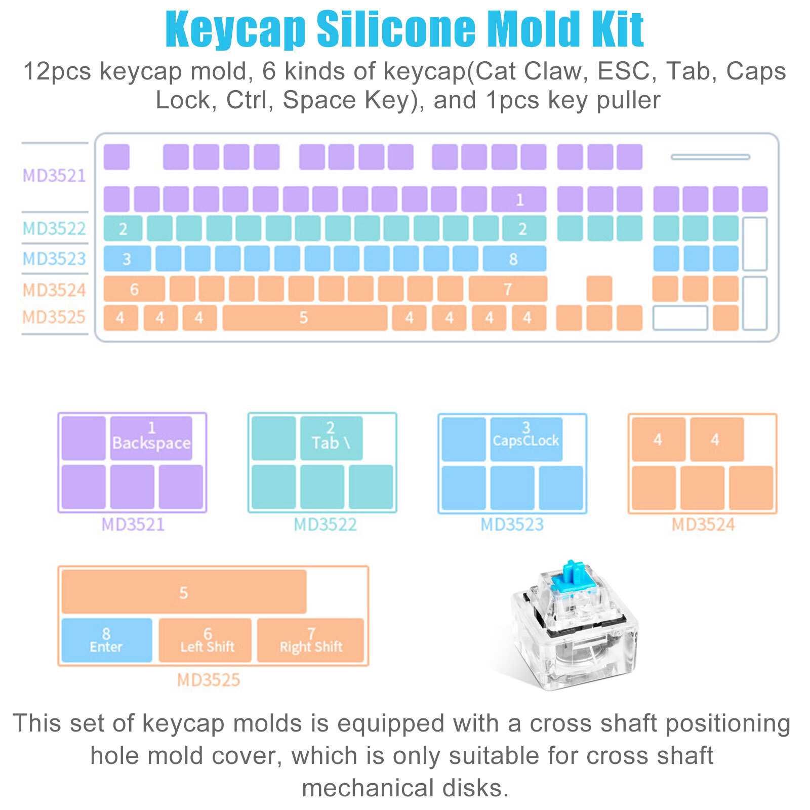 Silicone Resin Mold Jewelry Pendant Mould DIY Making Casting Epoxy Craft Tool US