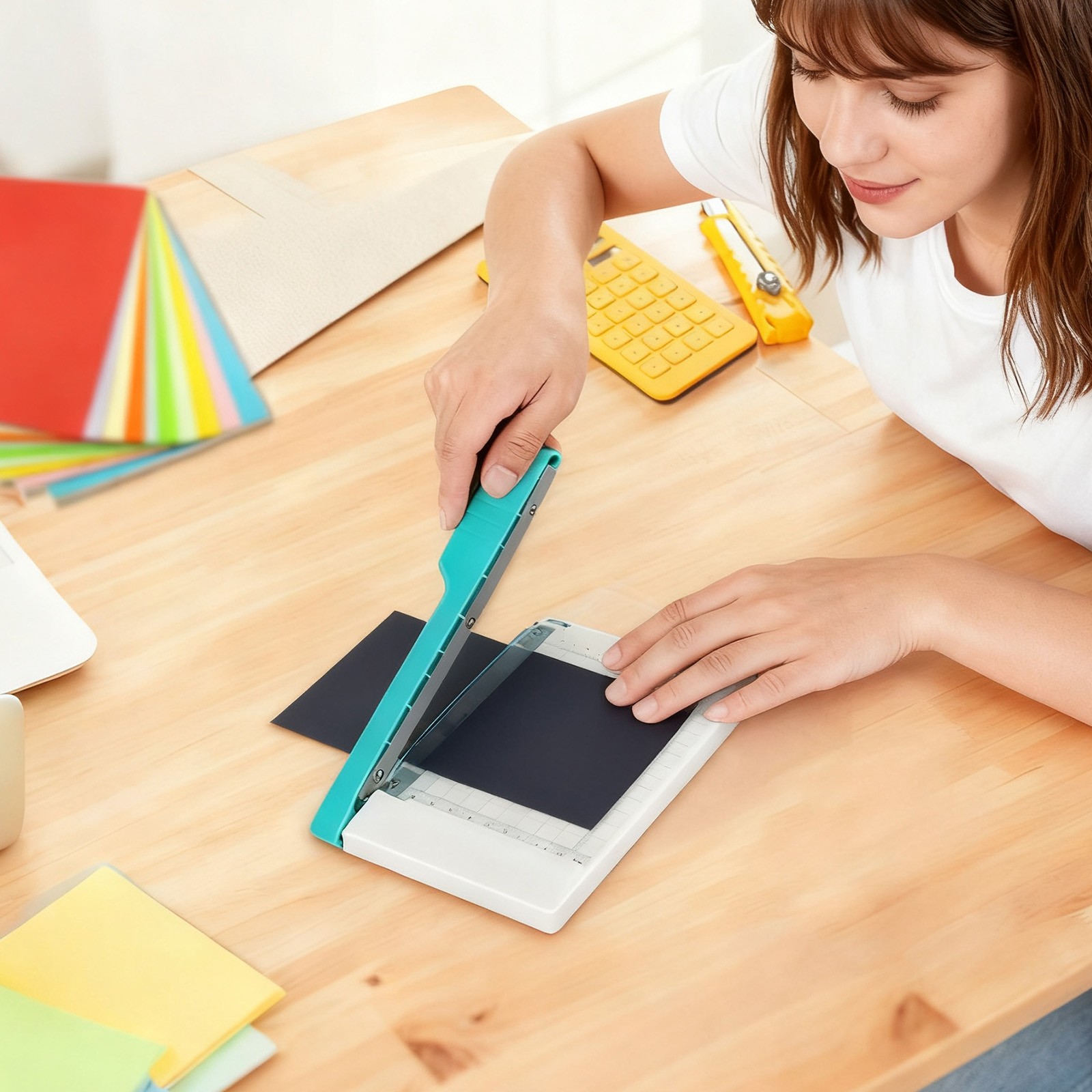 6" Photo Paper Cutter Portable Nonslip Guillotine Trimmer Craft DIY Safety Guard