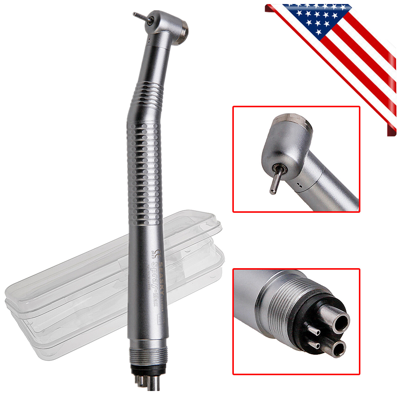 10 Pcs Seasky Dental High Speed Turbine Handpiece Push 4Hole Fit NSK PANA MAX CE