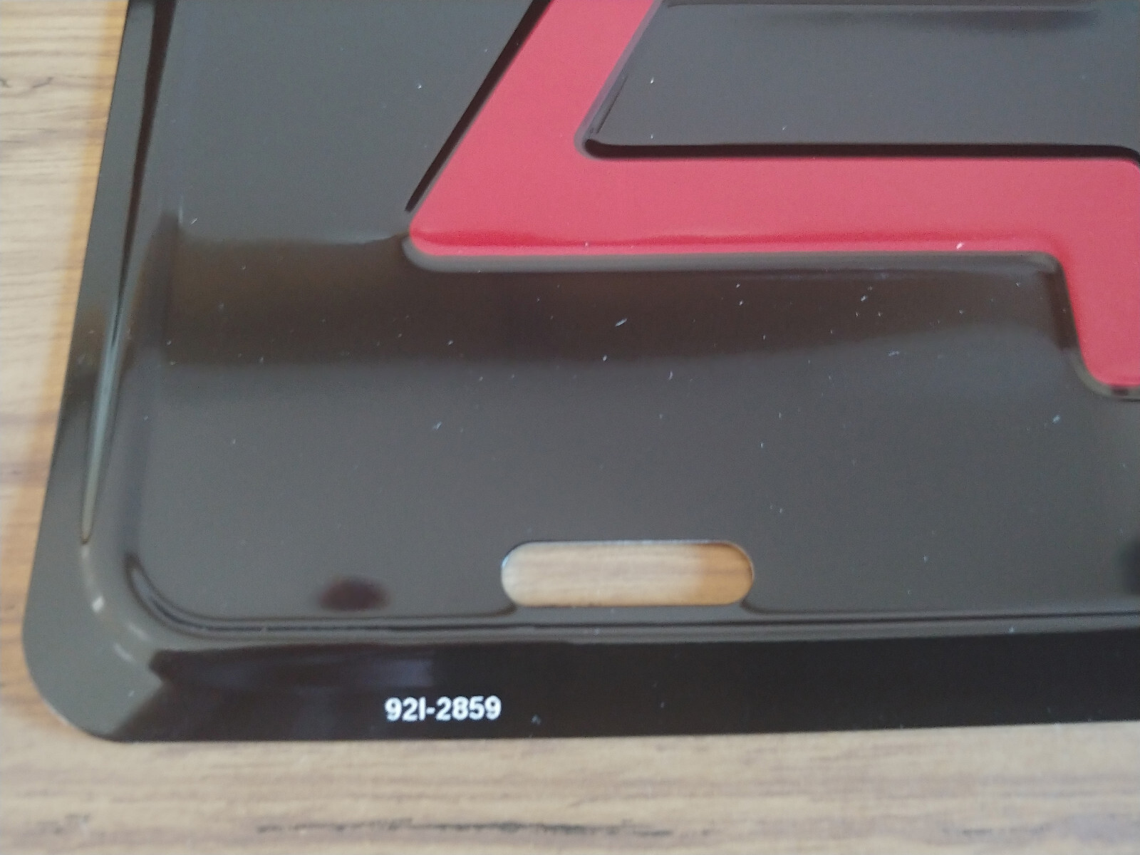 Vintage Chevy License Plate Red Bowtie Bow-Tie Embossed Auto Tag Metal Old Stock