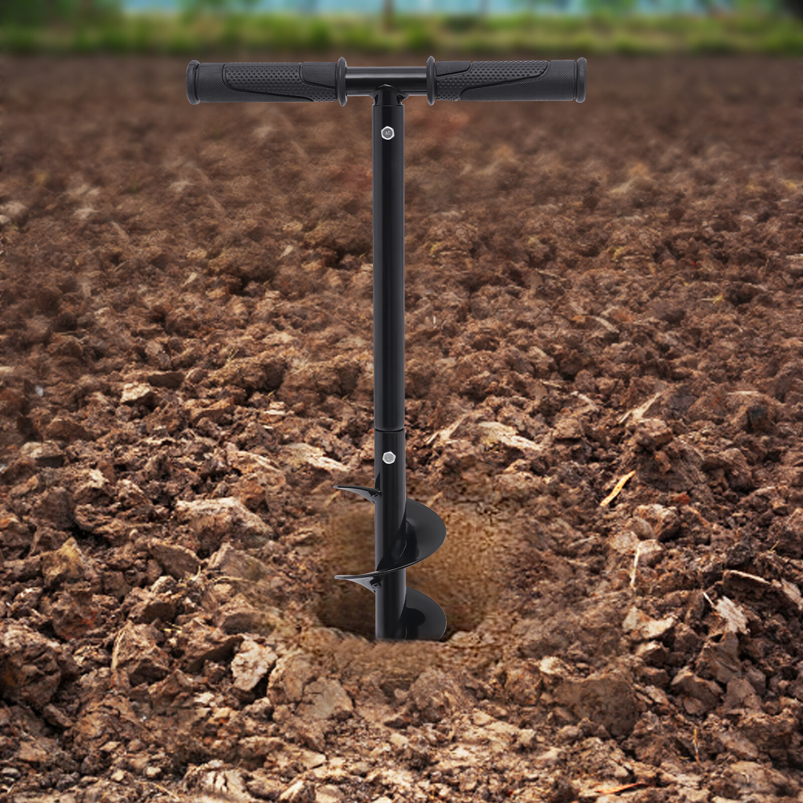 T-Shaped Hand Post Hole Digger Garden Earth Auger Drill