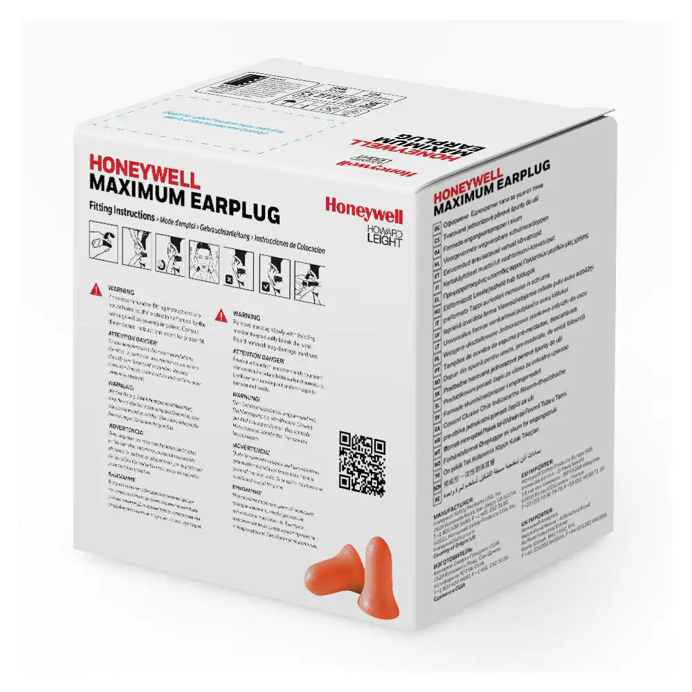 Howard Leight Honeywell Max1 Orange Earplugs Uncorded NRR33 Select Quantity