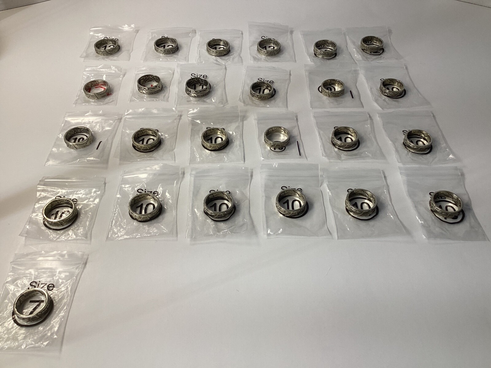 925 Solid Sterling Silver American Coin Band Ring-Unisex-New