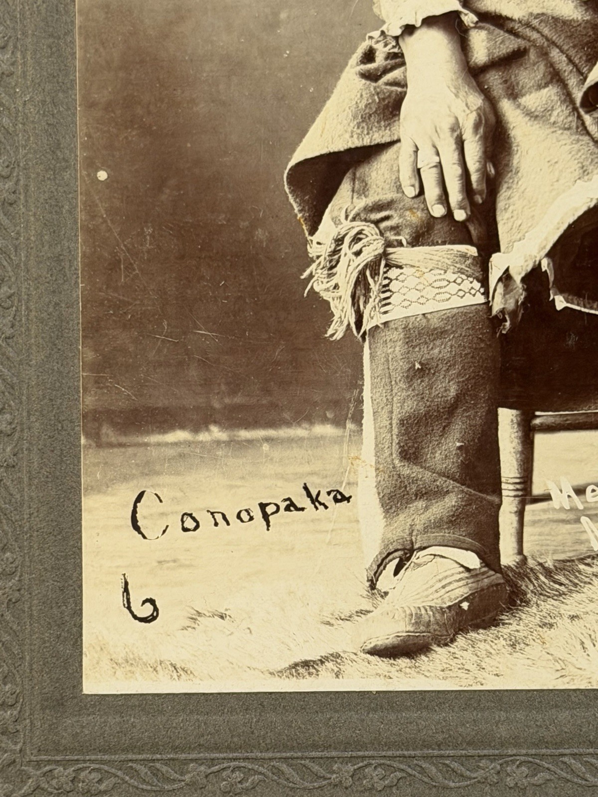 Vintage Native American Indian Portrait "Potawatomi Medicine Man Named Conapaka"