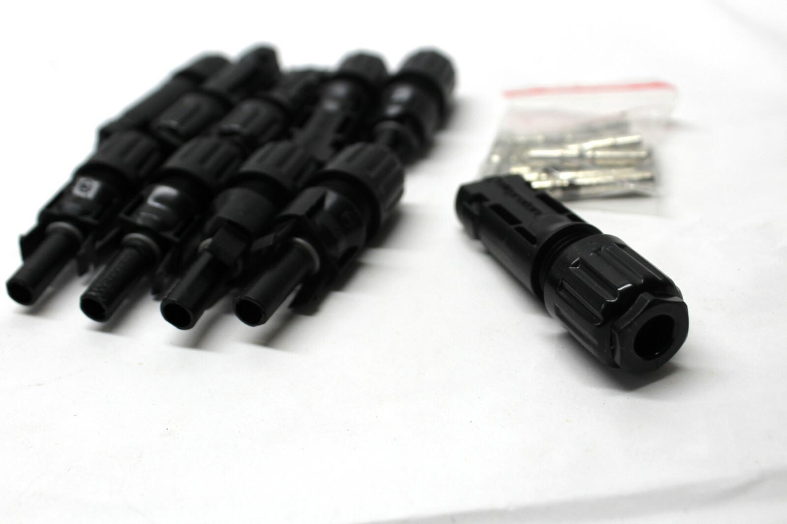 Solar Pv Connector Ip68 1500v 40a Hollow Tinned Copper Terminal Black 5 Pairs 2