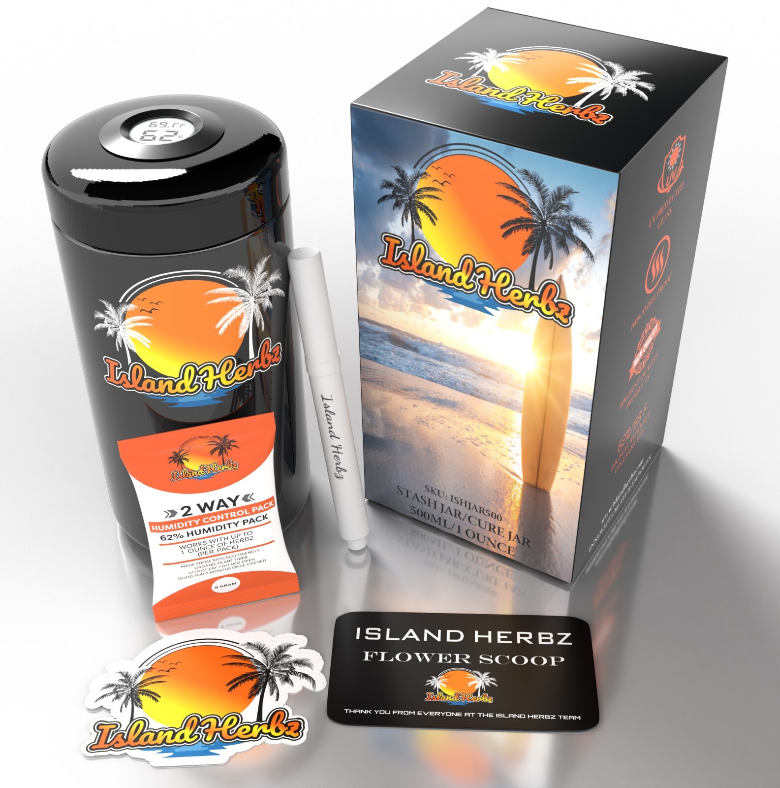 Airtight Smell-Proof 1 Oz Premium Bio-Photonic Cure/Stash/Storage Jar (1 Pack)