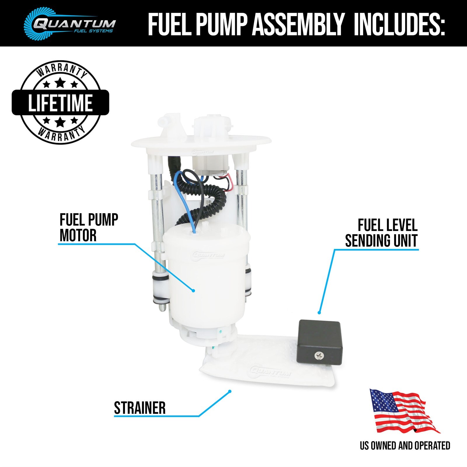 QFS Fuel Pump Assembly for 2007-2023 YAMAHA Kodiak Grizzly #B16-13907-00-00