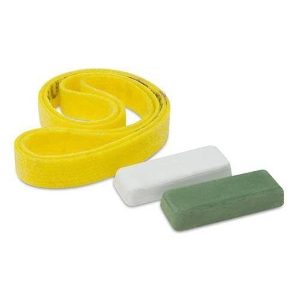 Premium Non-Woven Polishing Buffing Belts W/ Compound Multiple Sizes 2 Pack
