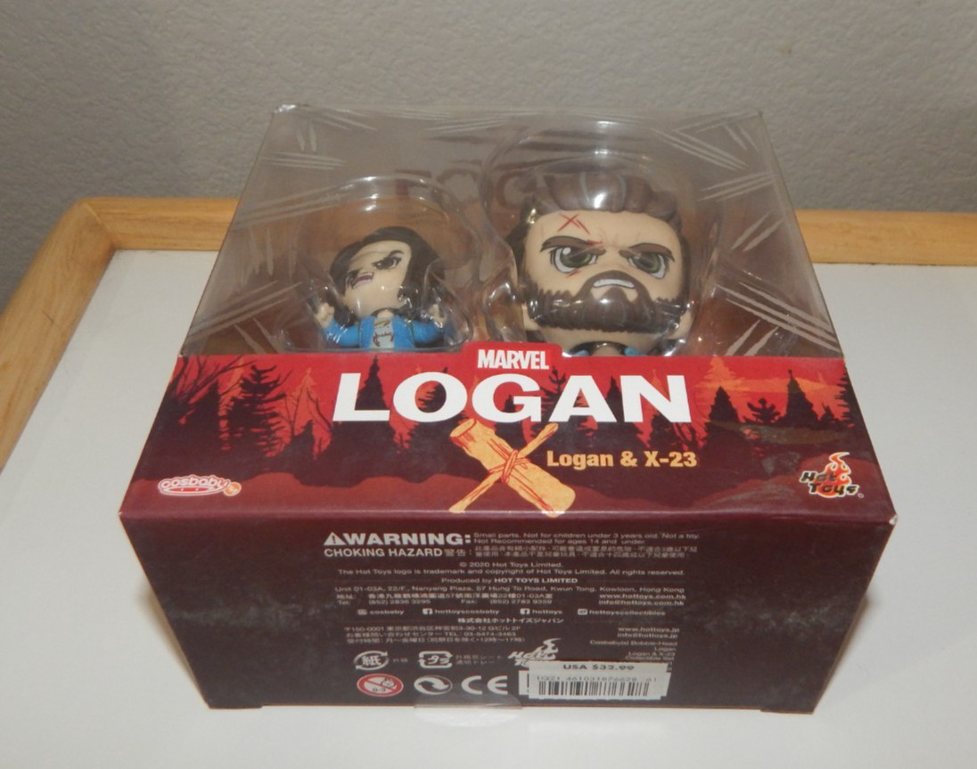 New MARVEL Collectible Set Figures LOGAN & X-23 CosBaby Bobblehead Hot Toys