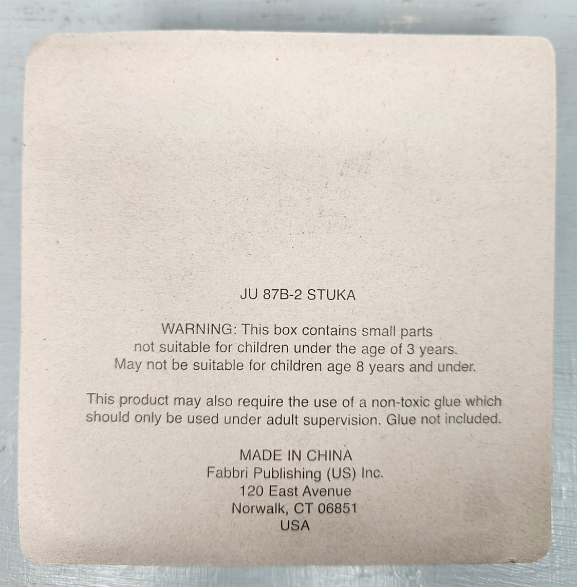 FABBRI PUBLISHING 1:100 JU87B-2 STUKA WW2 DIECAST AIRCRAFT PLANE W/STAND Z4