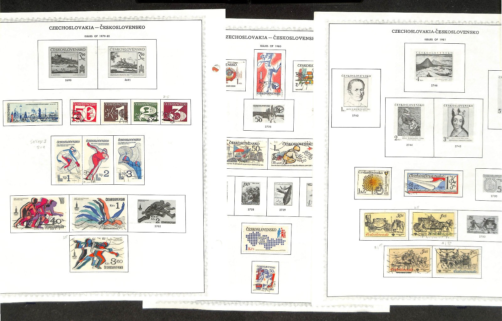 Czechoslovakia Stamp Collection on 50 Minkus Pages, 1918-1969, 1976-1991 (BN)