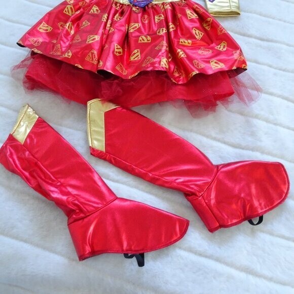 Super Girl Costume Kids Halloween Dress-up Complete Outfit