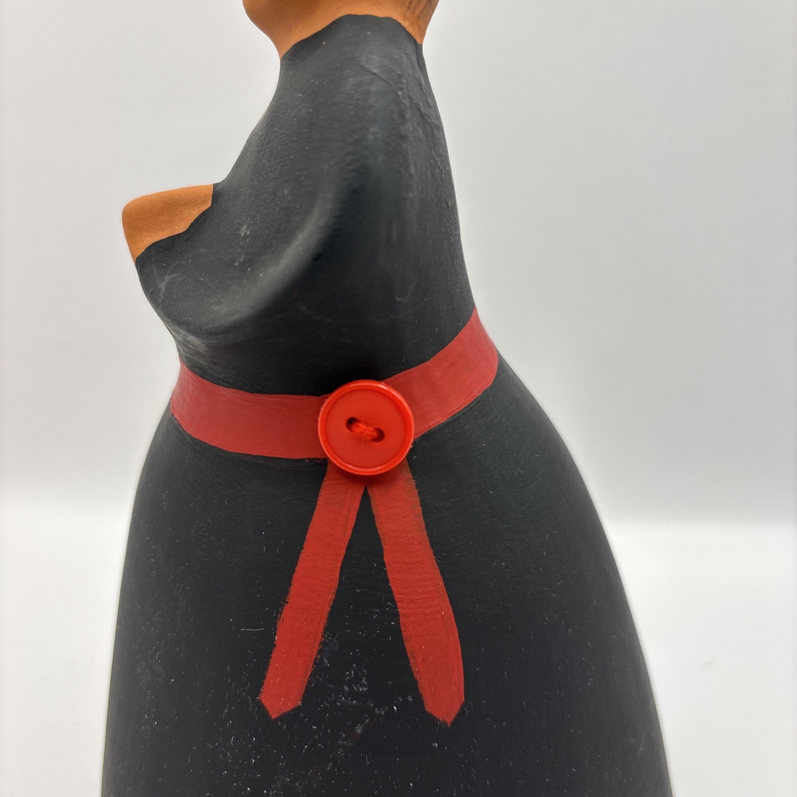 Southwest Clay Pottery Praying Monk Figure Bell