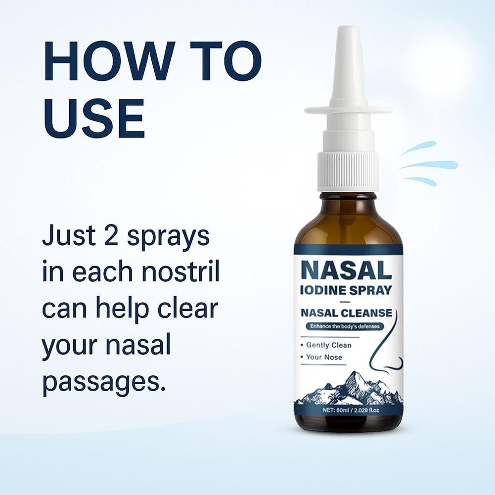 2X Iodine Nasal Spray,Nasal Iodine – NasalsCleanse Refreshes Your NasalsPassages