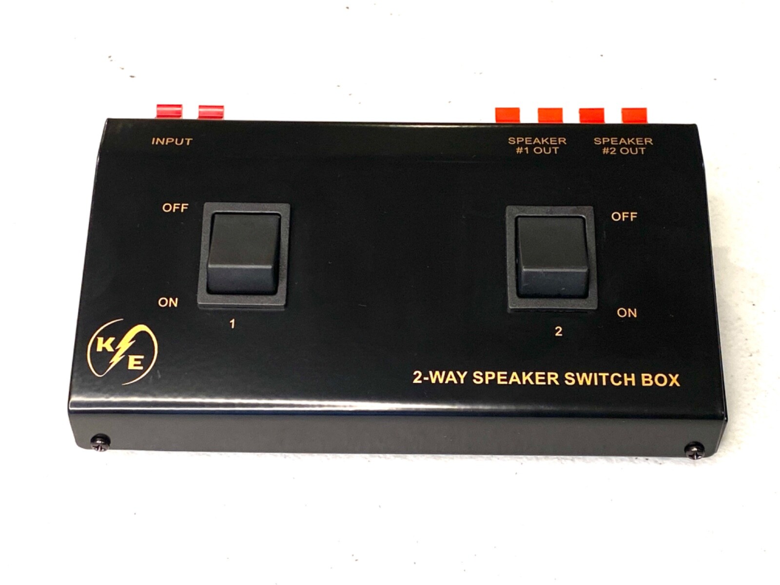 A/B A+B Switch 1 IN - 2 OUT 2 Way Stereo Receiver Speaker Set Selector