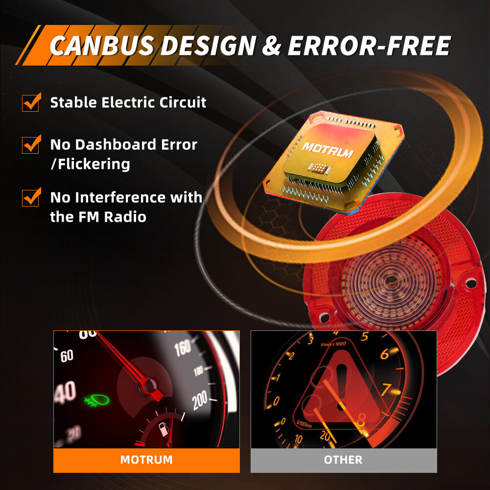 6X Red LED Rear Tail Light Lenses & White LED Backup Lamps For 1964 Chevy Impala