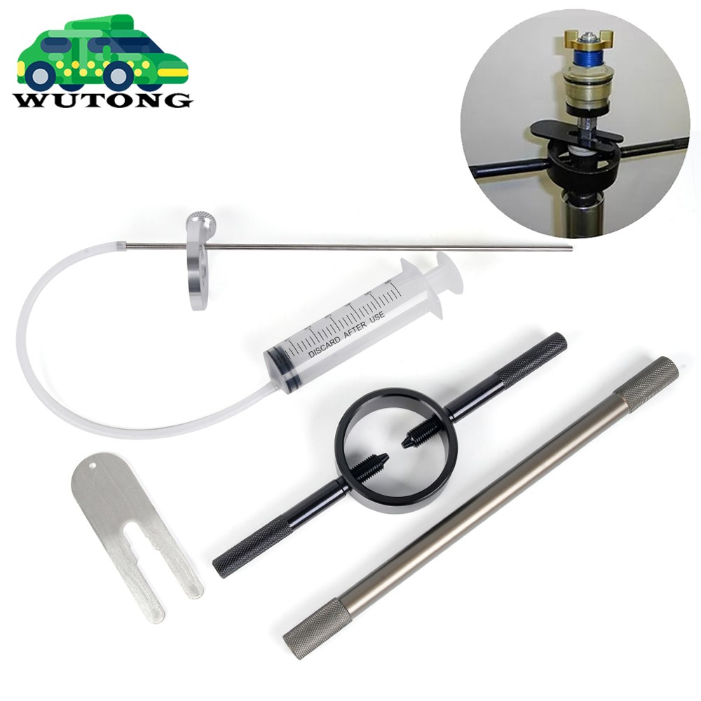 Universal Motorcycle Fork Spring Compressor Tool and Fork Oil Level Tool Kit