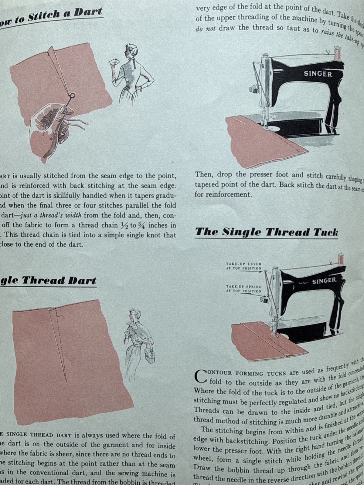 Vintage Singer Sewing Skills Reference Book 1955