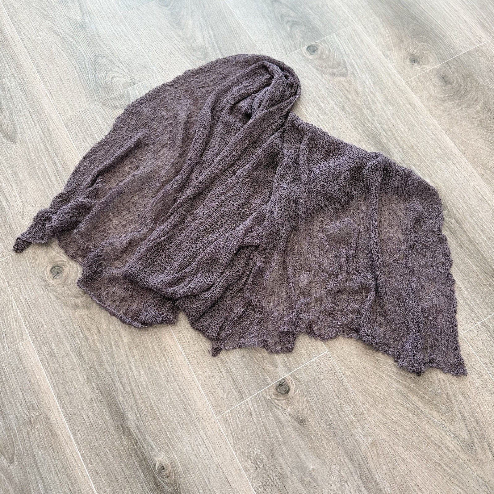 Faux Fur Newborn Baby Nest Newborn Photography Prop Set - Purple/Mauve