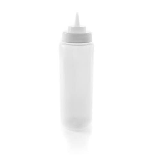 Tablecraft SBR-24W Squeeze Bottle - One-End, Wide Mouth, 32 oz, Clear