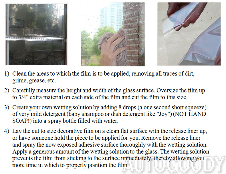 Frosted Glass Film Static Cling Office Bedroom Bathroom Home Window Tint