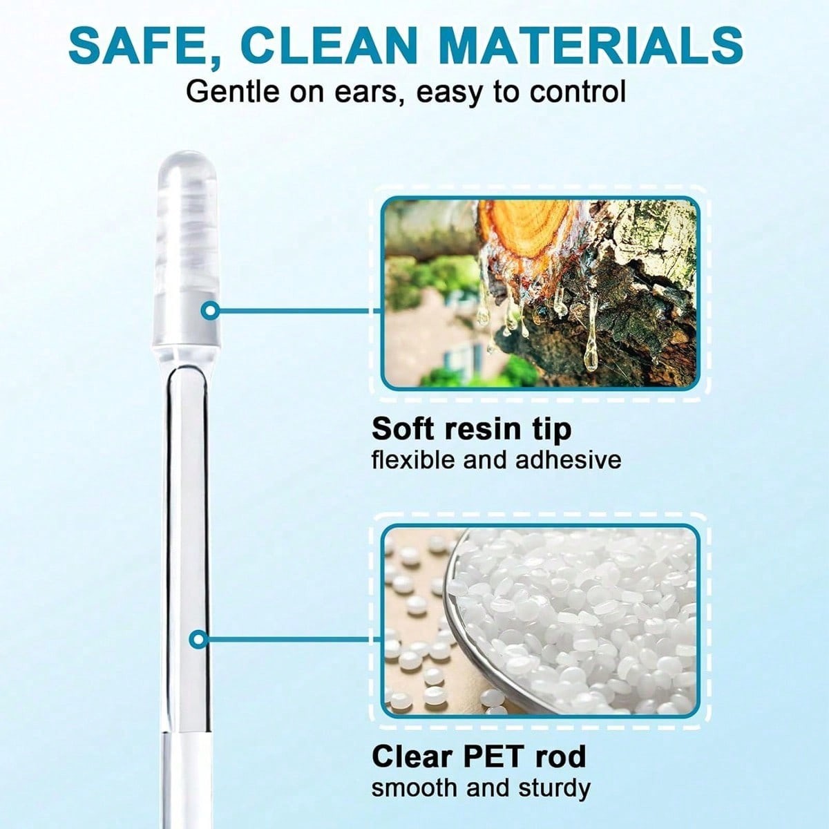 24 Pcs Ear Wax Stick, 2026 New Reusable Sticky Soft Head Ear Swabs, Adhesive Ear