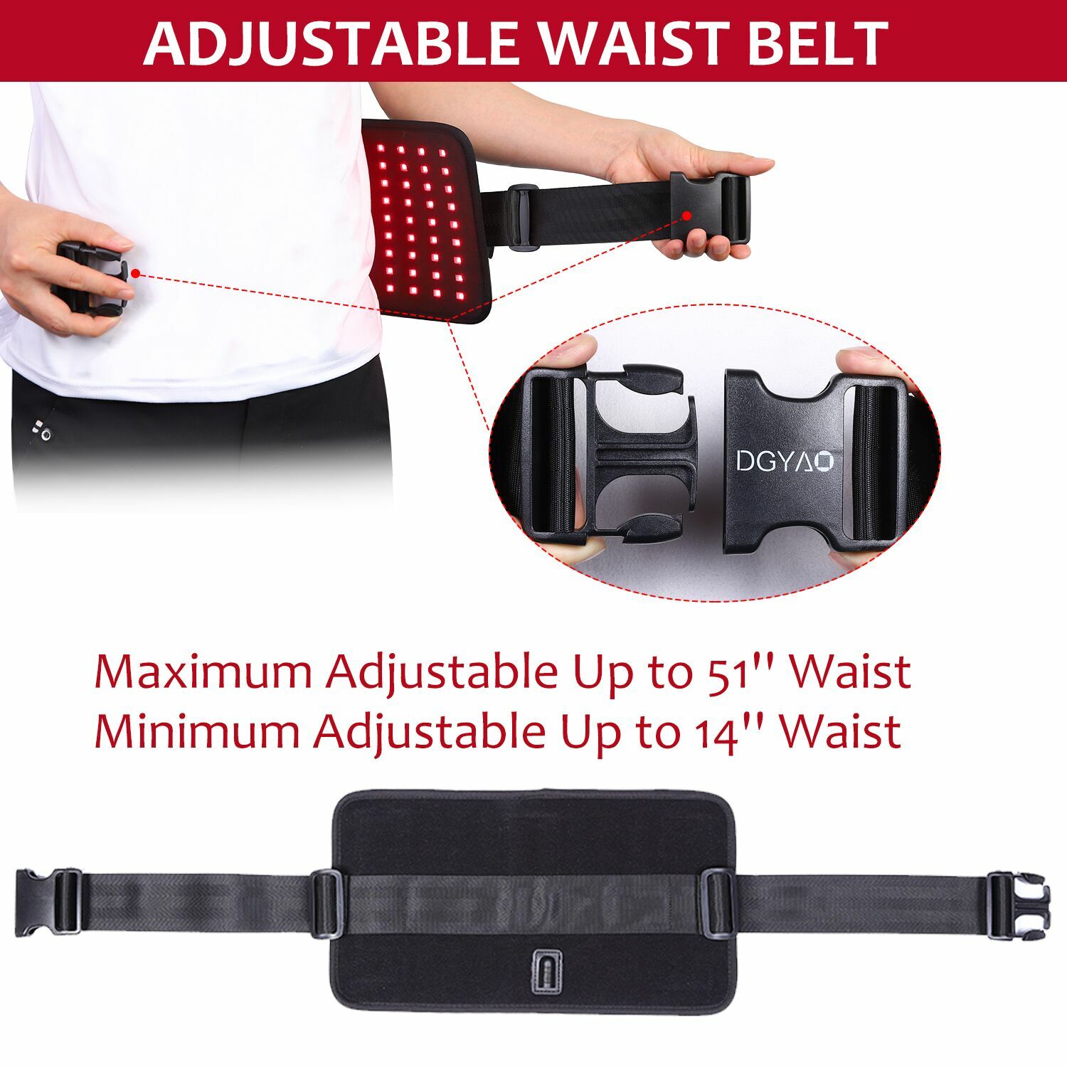 880nm Infrared Red Light Therapy Device Waist Belt For Arthritis Pain Relief