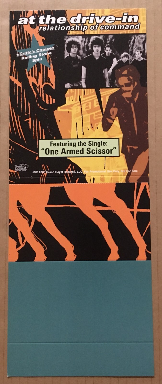 Mars Volta AT THE DRIVE IN Promo CARDSTOCK COUNTER DISPLAY for Relationship CD