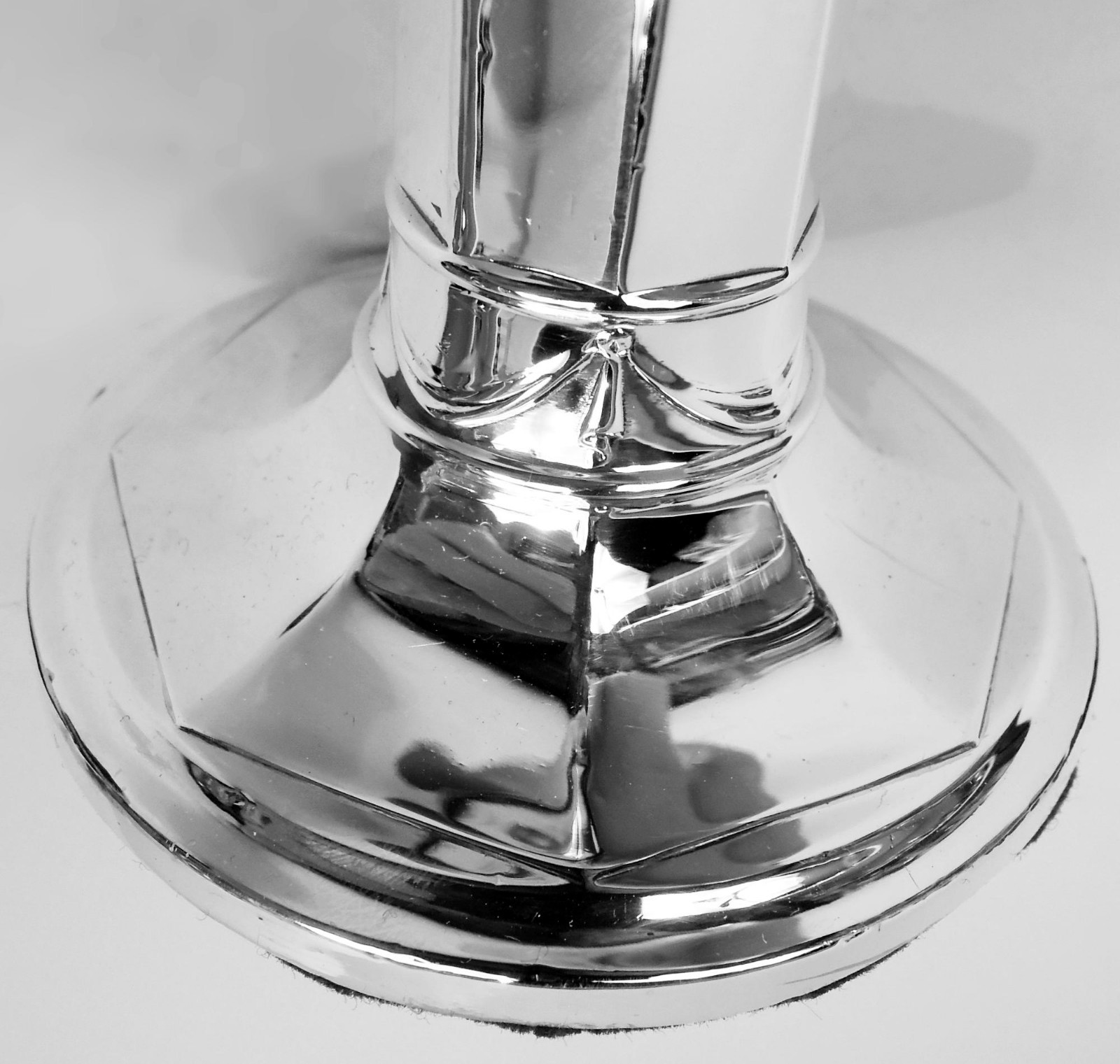 Goldsmiths & Silversmiths Candlesticks Antique English Sterling Silver 1905