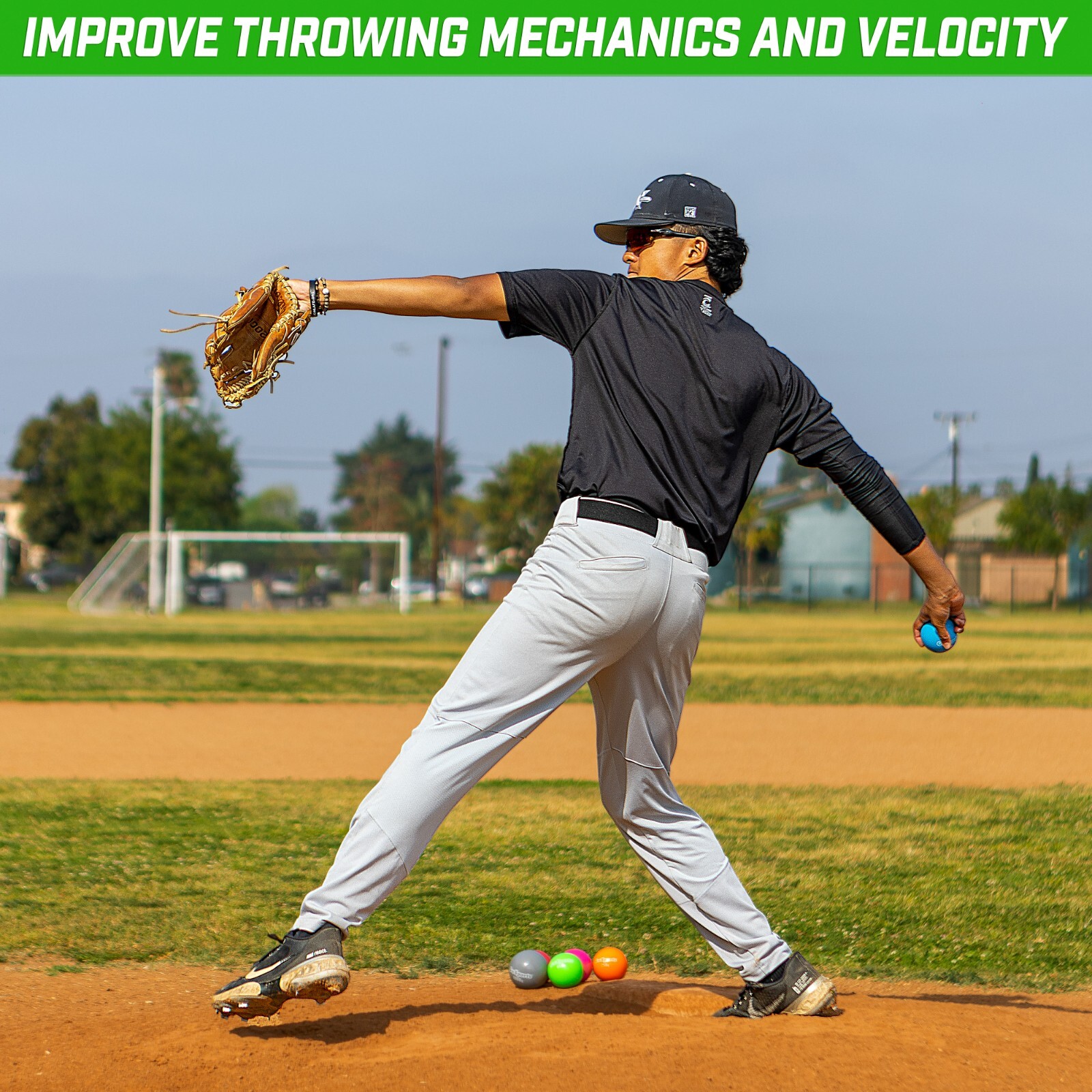 GoSports Plyometric Weighted Balls for Baseball & Softball Training - 6 Pack