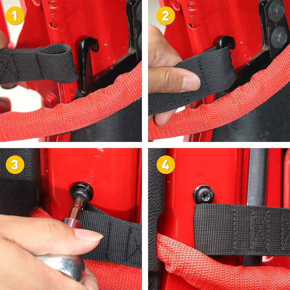2 x Adjustable Door Limiting Check Straps fit for Jeep Wrangler CJ YJ TJ JK
