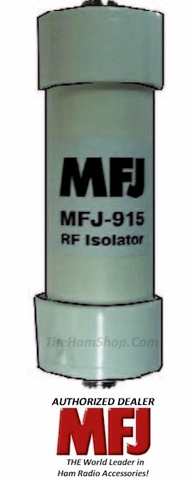 MFJ-915 1:1 Current Balun, RF Line Isolator 1.5kW PEP 1.8-30MHz for Ham Radio CB