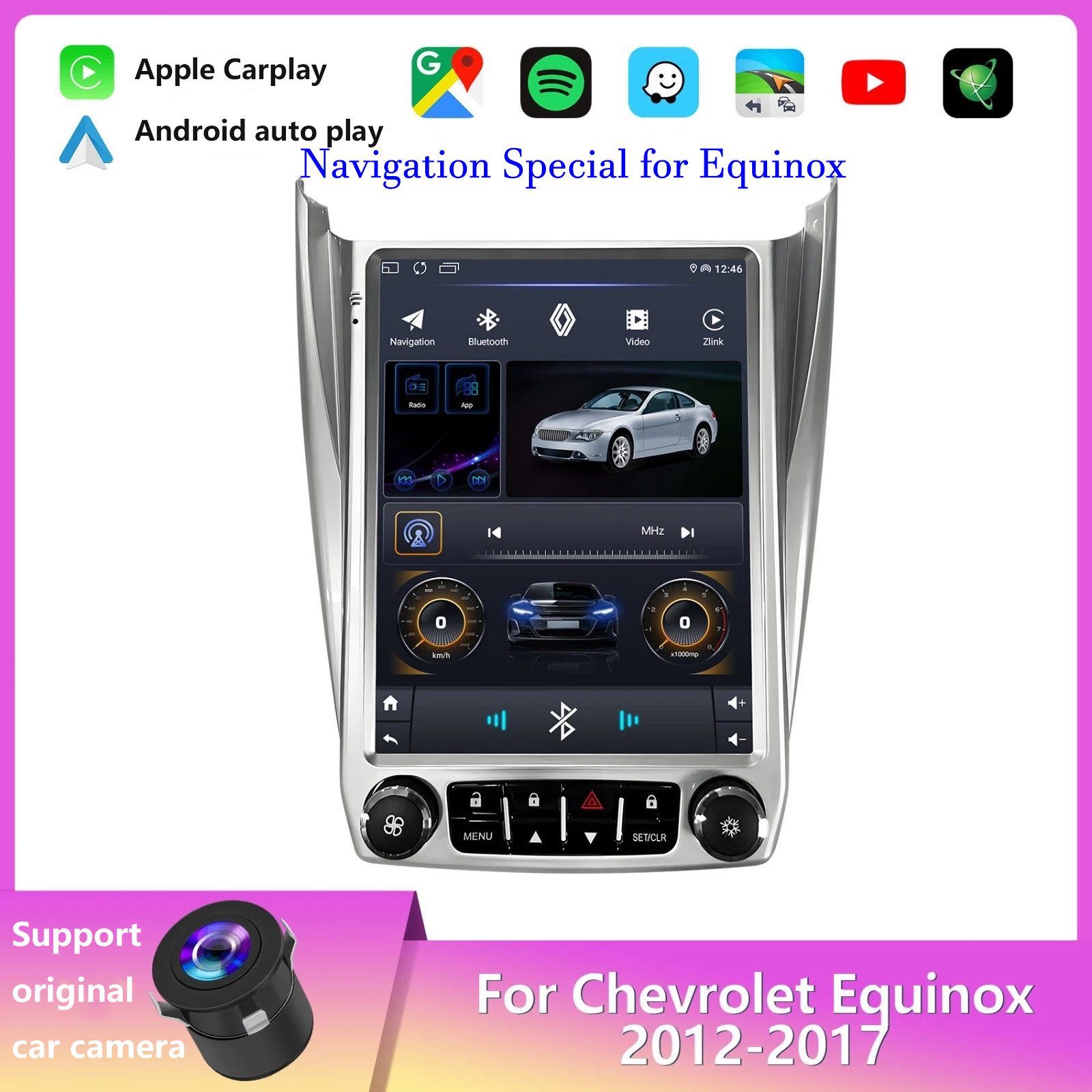 Car Radio For Chevrolet Equinox 2011-2017 Android Auto Stereo iPhone CarPlay GPS
