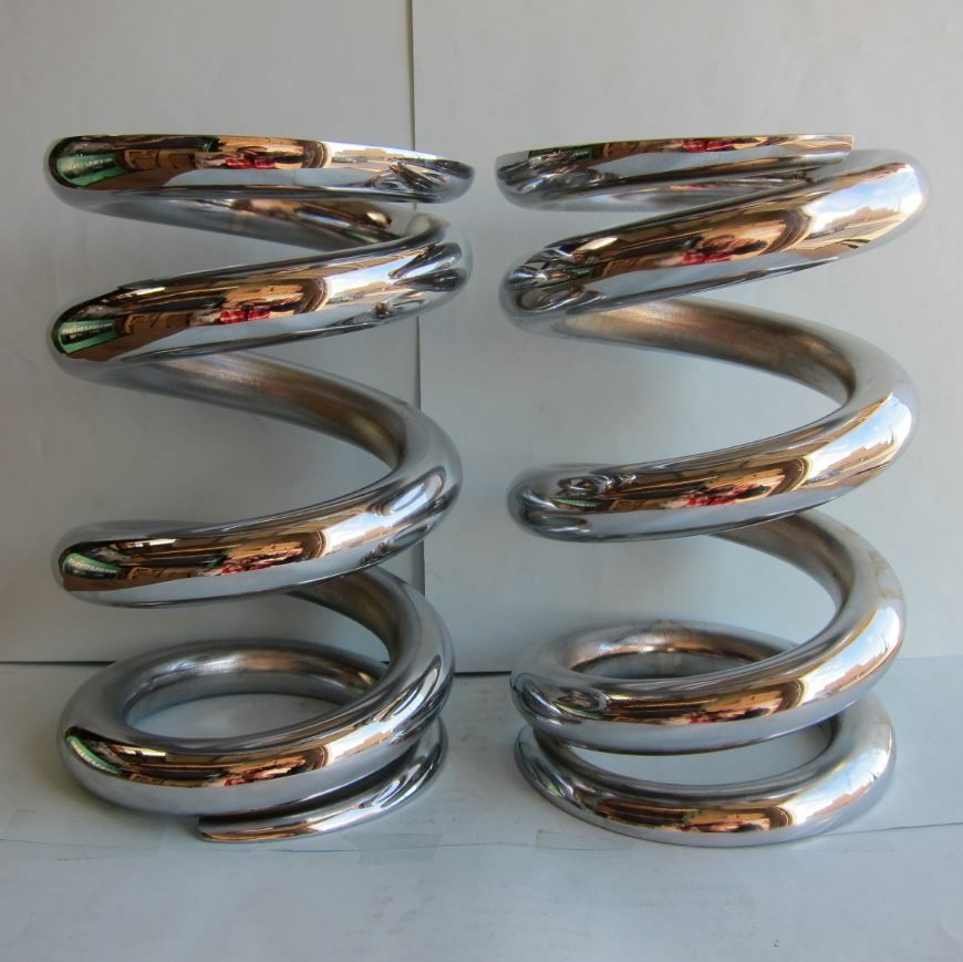 Lowrider Hydraulics 3 ton coils spring pre cut, flat edges, chrome