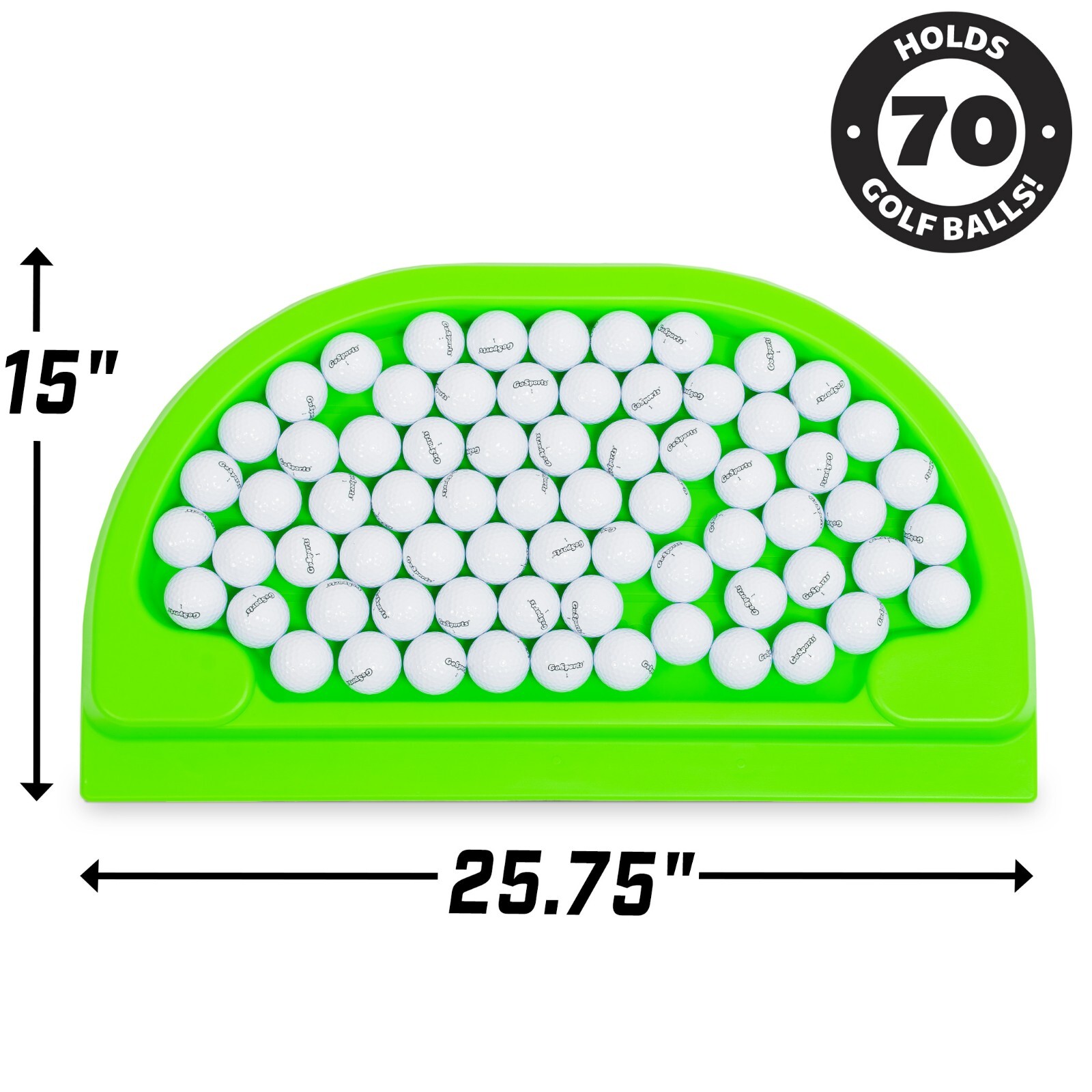 GoSports All-Weather Golf Ball Tray 70 Ball Capacity - Green