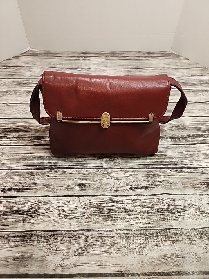 Vintage Etienne Aigner Handmade Oxblood Leather Purse 1980's