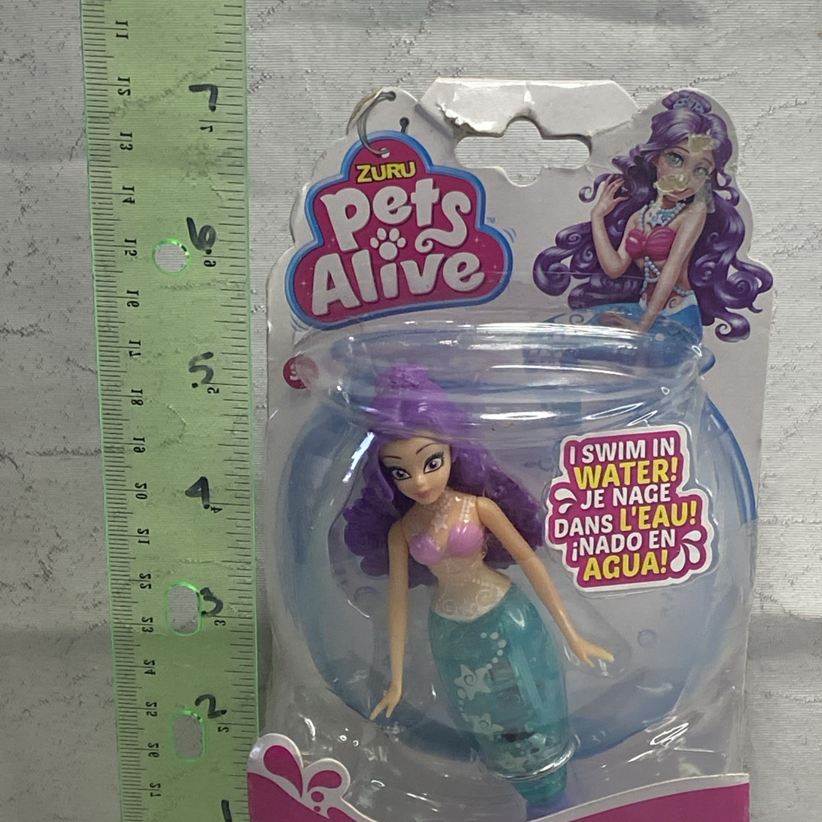 Pets Alive Magic-Swim Mermaid Figure ZURU Purple Hair Swimming Toy 3+ Water NEW