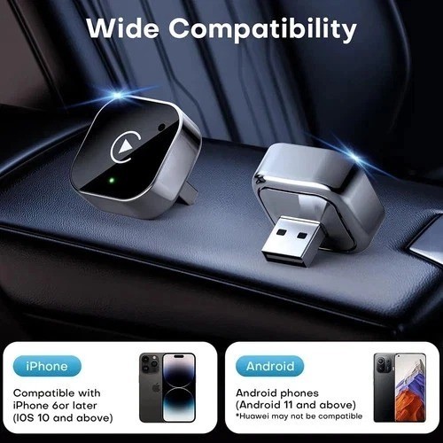 USB Auto Wireless CarPlay Adapter For iPhone Apple Wireless Dongle Plug ＆ Play