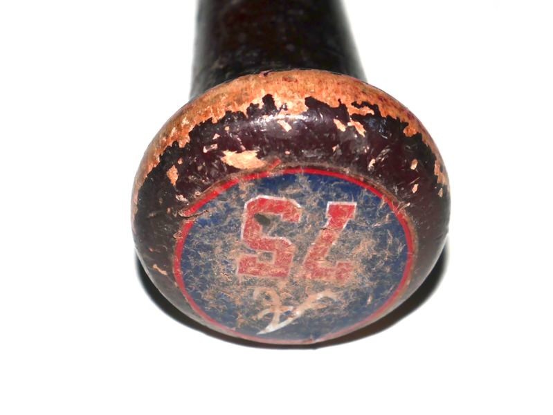 LUKE WADDELL GWINNETT STRIPERS #75 GAME USED BLACK LOUISVILLE SLUGGER BAT BRAVES