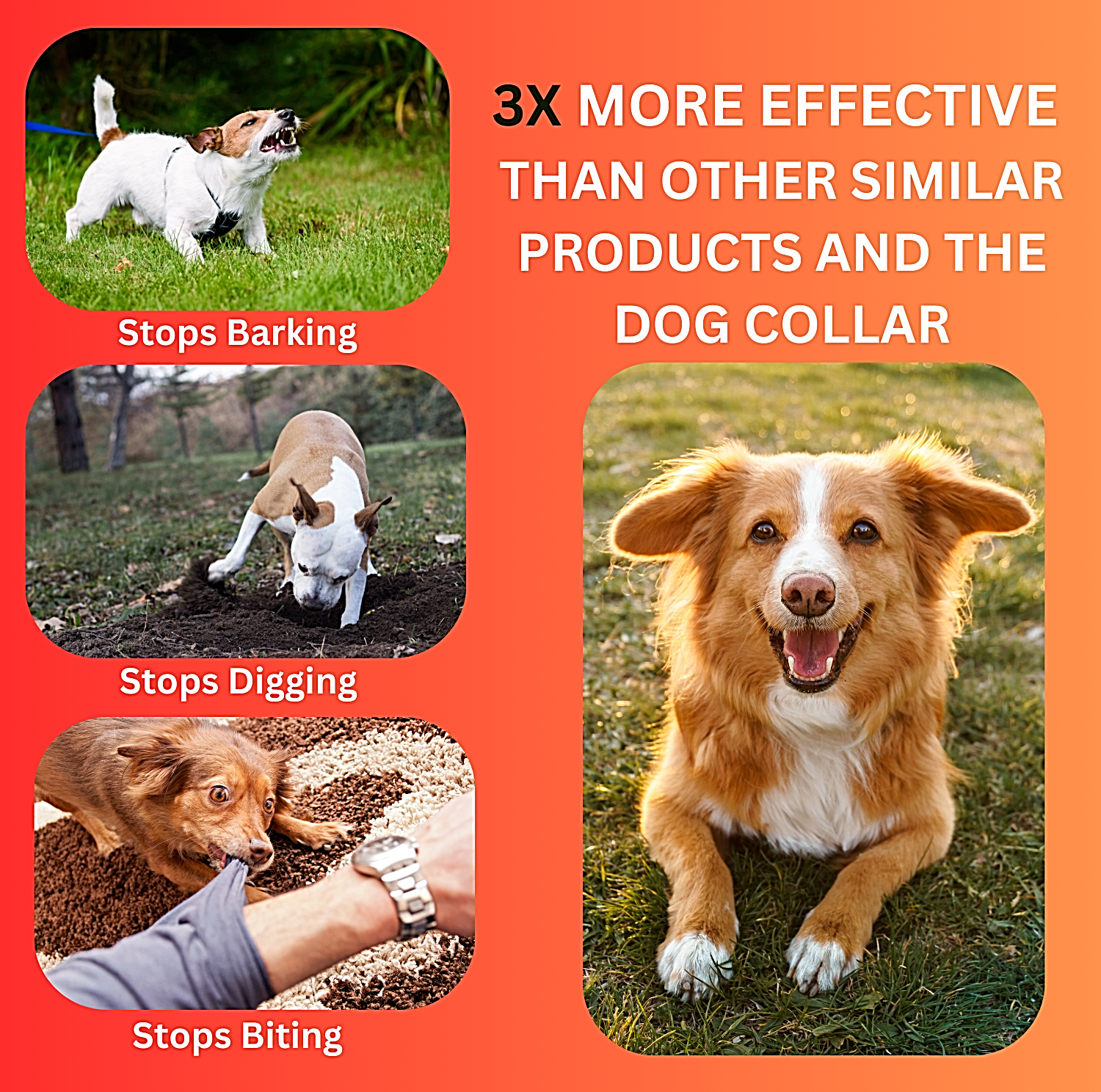 Niche Brands 50Ft Dog Bark Deterrent Devices W/3X UltraSonic Emitters | No Bark