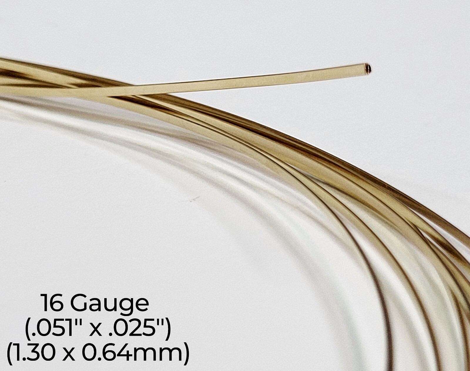 14/20 Yellow Gold-Filled Wire | Half Round | Half Hard | 10-24 Gauge | 1-10 ft