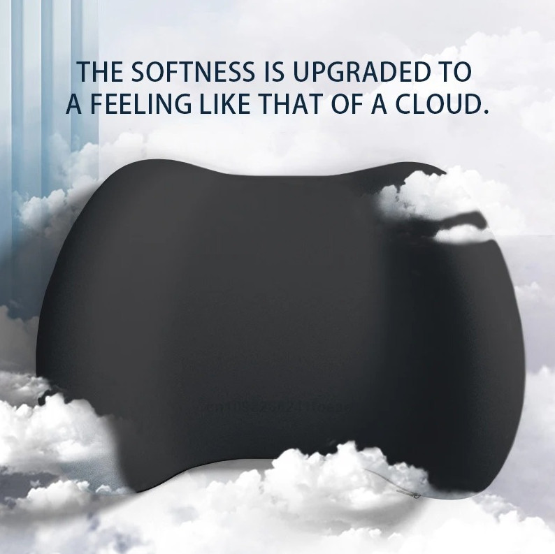 Ergonomic Lumbar Support Cushion Memory Foam Bed Back Support Pillow