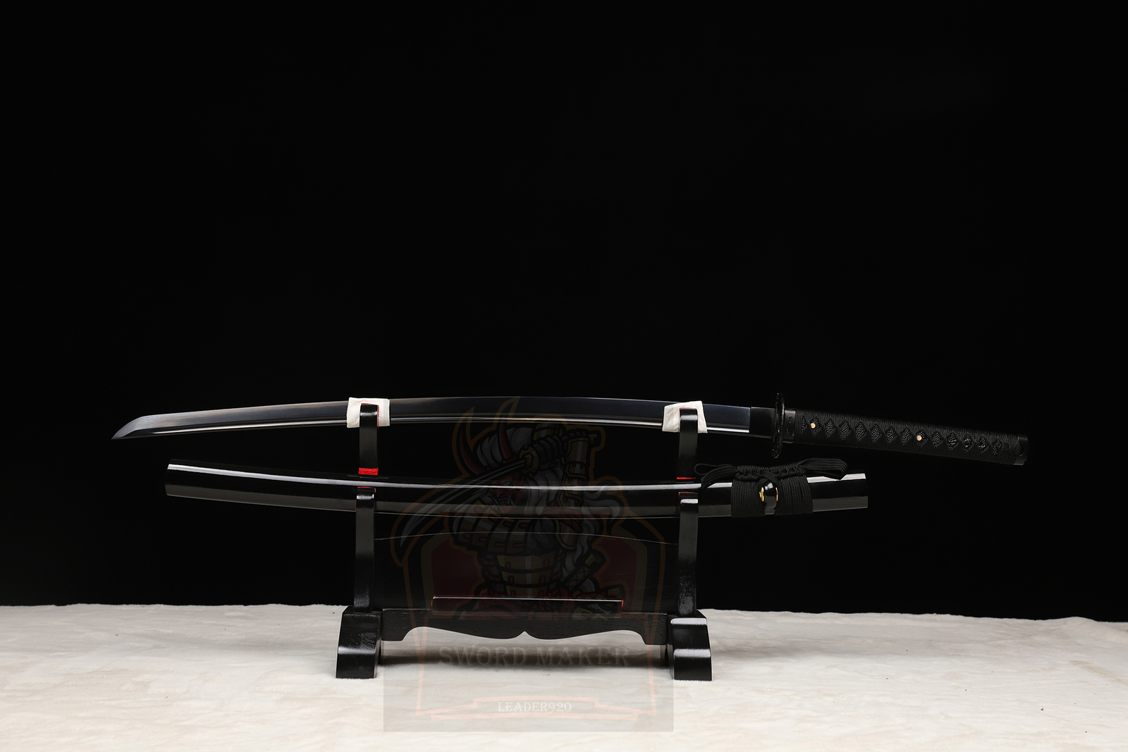 Japanese Samurai Katana Sword Full Tang 9260 Spring Steel Sharp All Black