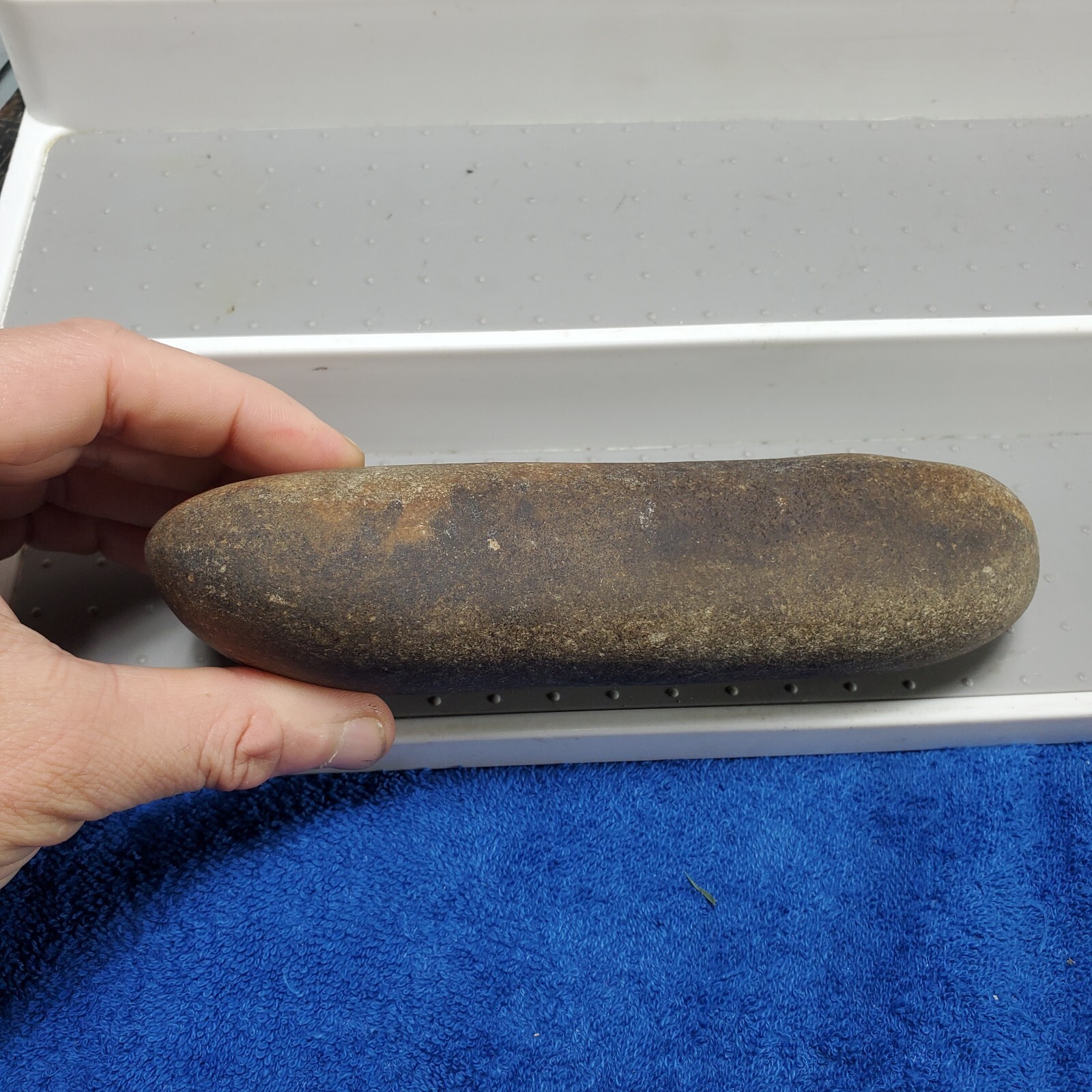 Celt Artifact 7" Indian Hardstone Club Polished Native Stone Tool Pennsylvania?