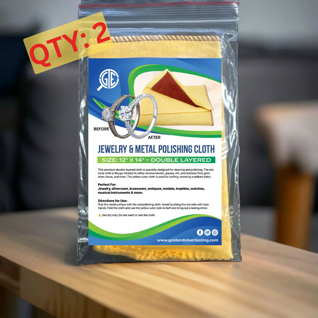 2/Pk 12" x 14" Jewelers Red Rouge Polishing Buffing Cloth For Jewelry Gold Brass