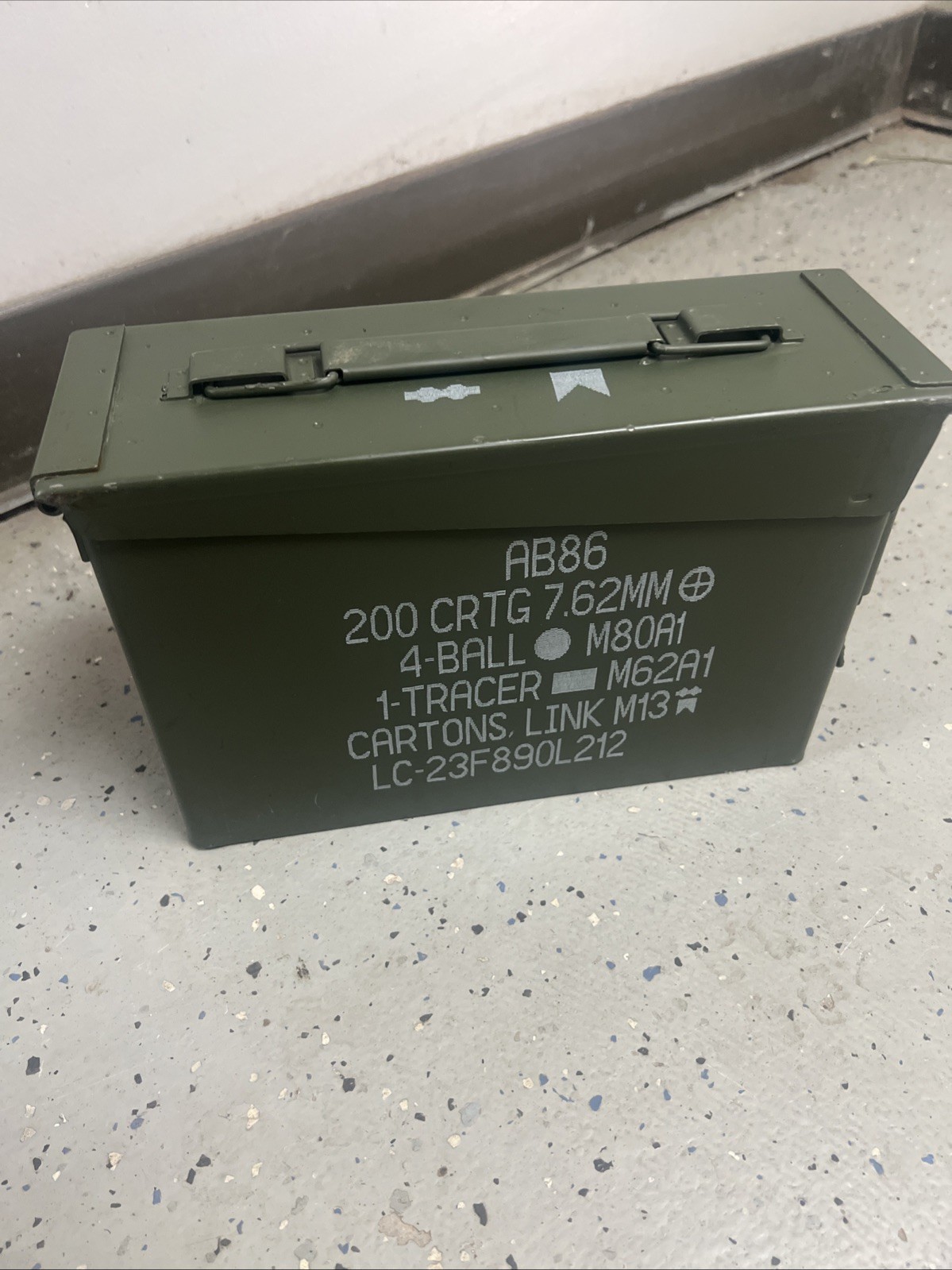 Military 30 CAL Grade 1 M19A1 Metal AMMO CAN 7.62mm BOX .30 CALIBER