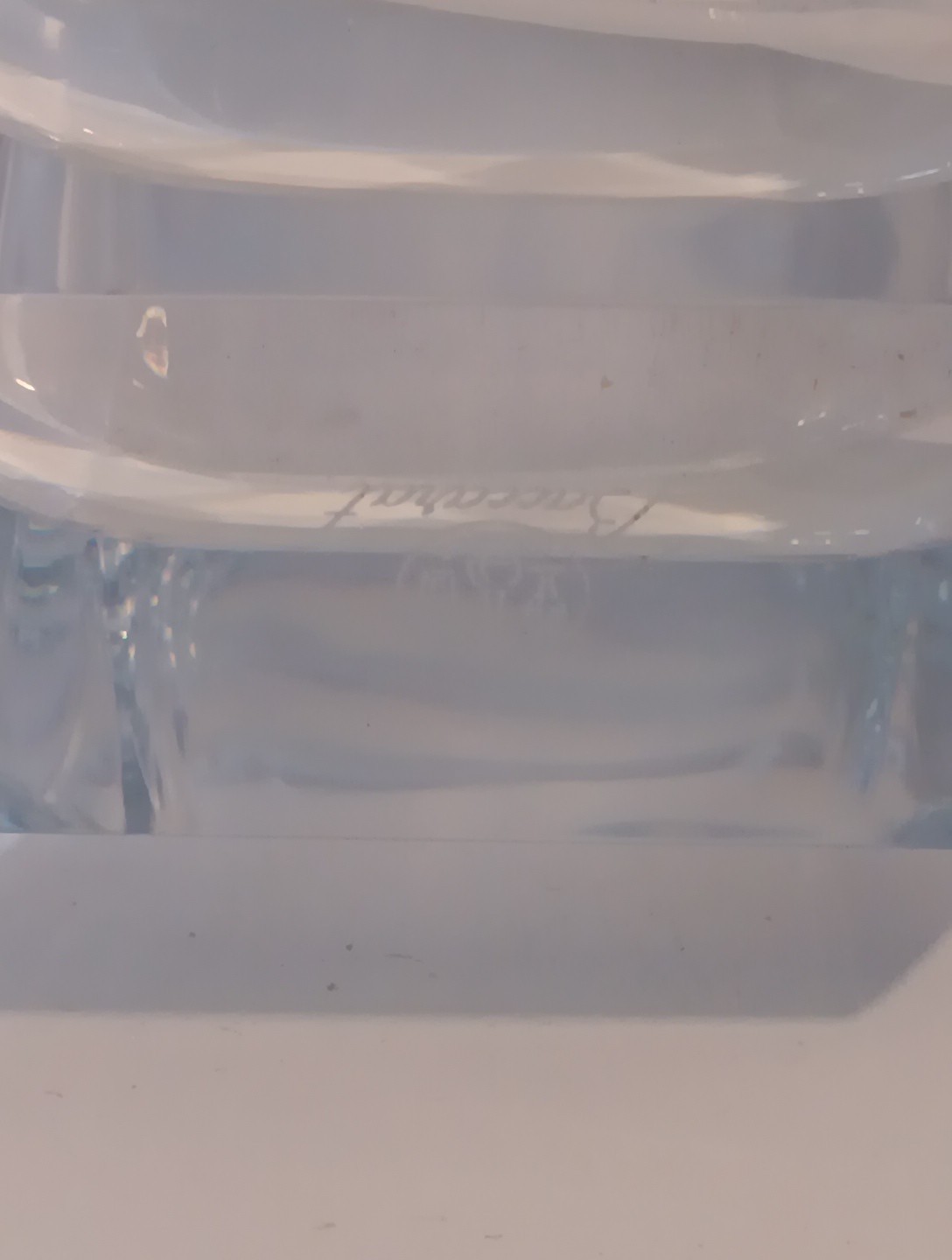 Baccarat Octagon Vase Clear New