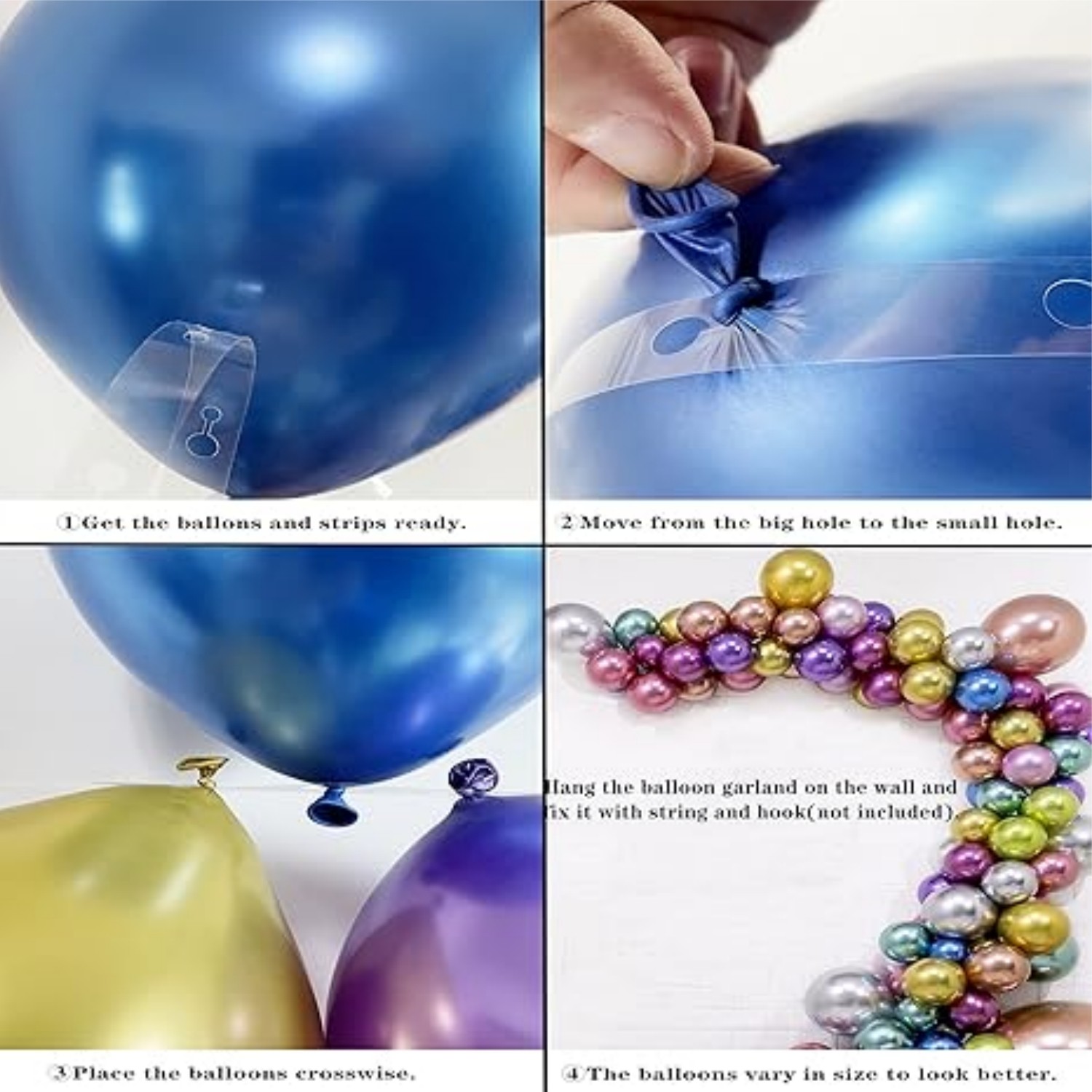 50pcs Rainbow Balloons 12" Latex Colorful Balloons for Birthday Wedding Party