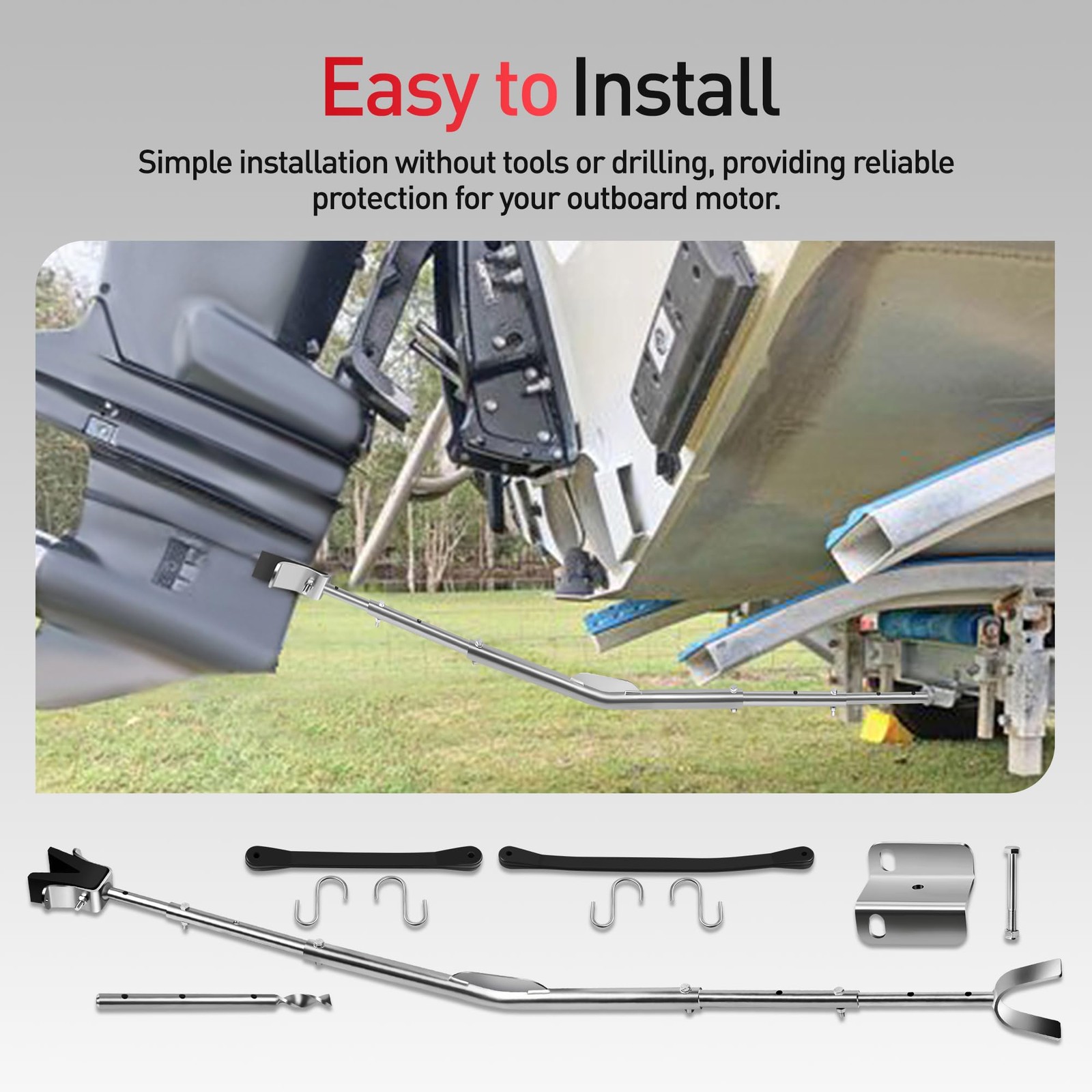 Boat Transom Saver Heavy Duty Adjustable 28-59in Outboard 150HP